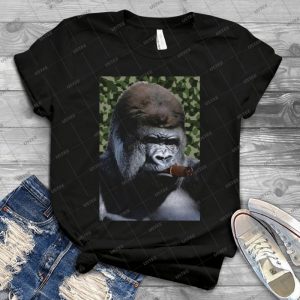 Cigar Smoking Gorilla 10 - Gift Idea Shirt For Men Tee For Women Classic Retro Vintage Graphic T-Shirt