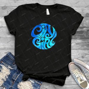 City Girl - Vintage Mens Shirt Tshirt For Women Classic Handmade Shirt Retro Graphic Tee
