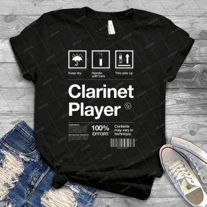 Clarinet Player Label - Best Unisex Trending Handmade T-shirt Gift Idea For Men T-shirt For Woman