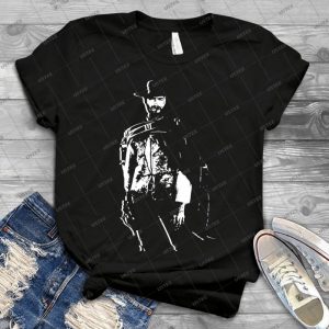 Clint Eastwood 66 - Vintage Mens Shirt Tshirt For Women Classic Handmade Shirt Retro Graphic Tee