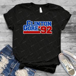 Clinton  8 - Vintage Mens Shirt Tshirt For Women Classic Handmade Shirt Retro Graphic Tee