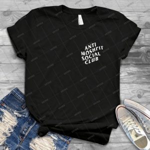 Club Social Anti Moshpit - Vtements Riddim Dubstep 69 - Trending Shirt For Women Vintage Retro Tee For Men Kid's T-Shirt Handmade Shirt