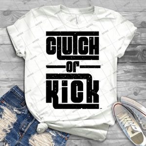Clutch Or Kick - Black Gritty - 79 - Vintage Men's Shirt Tshirt For Women Classic Handmade Shirt Retro Graphic Tee