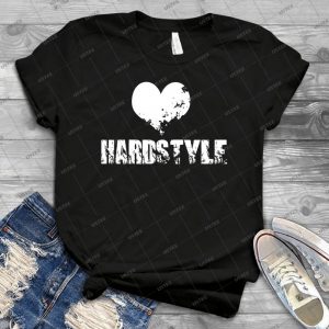 Coeur Pour Hardstyle - Vintage Mens Shirt Tshirt For Women Classic Handmade Shirt Retro Graphic Tee