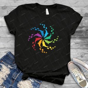 Color- Dolphin Rainbow Pinwheel - Best Unisex Trending Handmade T-shirt Gift Idea For Men T-shirt For Woman