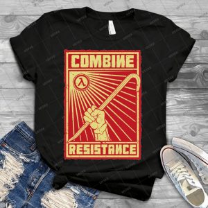 Combine Resistance 72 - Vintage Mens Shirt Tshirt For Women Classic Handmade Shirt Retro Graphic Tee