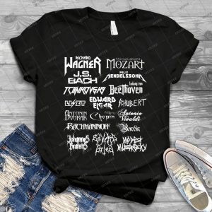 Compositeurs Classiques De Style Heavy Metal 89 - Vintage Mens Shirt Tshirt For Women Classic Handmade Shirt Retro Graphic Tee