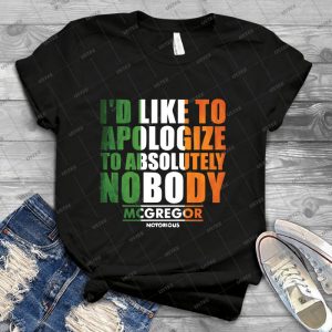 Conor Mcgregot Apolozige To Nobody 55 - Trending Shirt For Women Vintage Retro Tee For Men Kid's T-Shirt Handmade Shirt