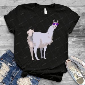 Cool Llama In Sunglasses - Gift Idea Shirt For Men Tee For Women Classic Retro Vintage Graphic T-Shirt