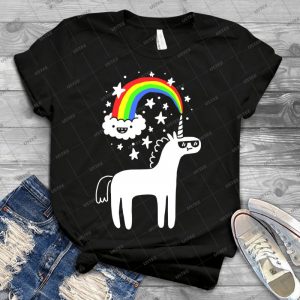 Cool Unicorn 10 - Vintage Mens Shirt Tshirt For Women Classic Handmade Shirt Retro Graphic Tee