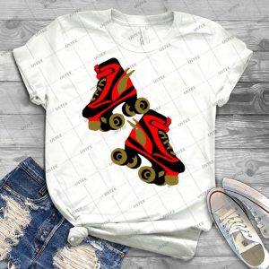 Coole Goldene Rollerskates Roller Derby - Vintage Men's Shirt Tshirt For Women Classic Handmade Shirt Retro Graphic Tee
