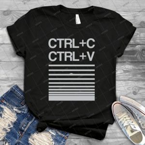Copy Paste - Vintage Mens Shirt Tshirt For Women Classic Handmade Shirt Retro Graphic Tee