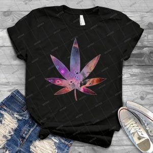 Cosmic Leaf 9 - Vintage Mens Shirt Tshirt For Women Classic Handmade Shirt Retro Graphic Tee