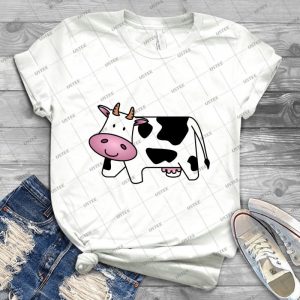 Cow - - T Shirt - Vintage Men's Shirt Tshirt For Women Classic Handmade Shirt Retro Graphic Tee