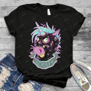 Crapicorn 38 - Vintage Mens Shirt Tshirt For Women Classic Handmade Shirt Retro Graphic Tee
