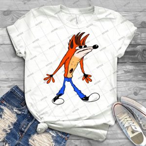 Crash Bandicoot Woah - Vintage Men's Shirt Tshirt For Women Classic Handmade Shirt Retro Graphic Tee