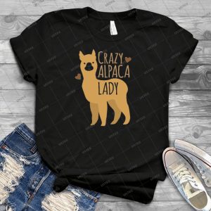 Crazy Alpaca Lady - Best Unisex Trending Handmade T-shirt Gift Idea For Men T-shirt For Woman