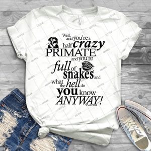 Crazy Primate - 1 - - Vintage Men's Shirt Tshirt For Women Classic Handmade Shirt Retro Graphic Tee