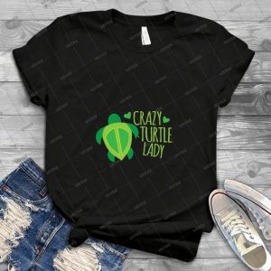 Crazy Turtle Lady 96 - Vintage Mens Shirt Tshirt For Women Classic Handmade Shirt Retro Graphic Tee