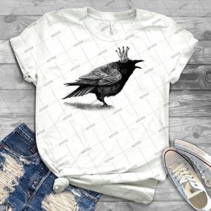 Crow In Crown - Trending Shirt For Women Vintage Retro Tee For Men Kid's T-Shirt Handmade Shirt