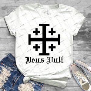 Crusader Cross-Deus Vult - Best Unisex Trending Handmade T-shirt Gift Idea For Men T-shirt For Woman