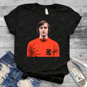 Cruyff - Holland Soccer Player 86 - Vintage Mens Shirt Tshirt For Women Classic Handmade Shirt Retro Graphic Tee