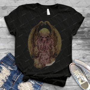Cthulhu - God Of Cosmic Horror 71 - Vintage Mens Shirt Tshirt For Women Classic Handmade Shirt Retro Graphic Tee