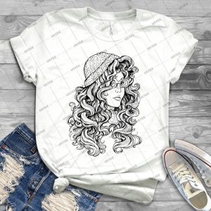 Curly Hair - Gift Idea Shirt For Men Tee For Women Classic Retro Vintage Graphic T-Shirt