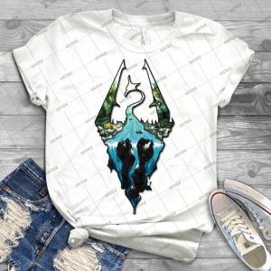 Custom Skyrim Logo - Best Unisex Trending Handmade T-shirt Gift Idea For Men T-shirt For Woman