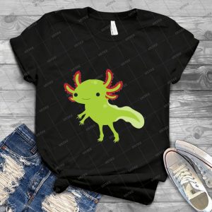 Cutesy Axolotl 94 - Vintage Mens Shirt Tshirt For Women Classic Handmade Shirt Retro Graphic Tee