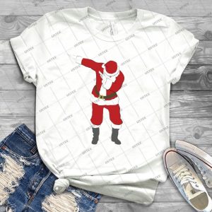 Dabbing Santa Christmas Camiseta - Vintage Men's Shirt Tshirt For Women Classic Handmade Shirt Retro Graphic Tee