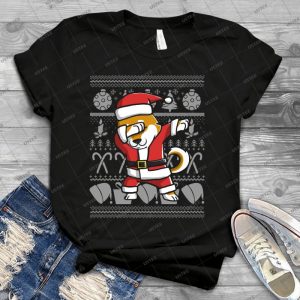 Dabbing Shiba Inu Ugly Christmas Sweater Graphic - Best Unisex Trending Handmade T-shirt Gift Idea For Men T-shirt For Woman