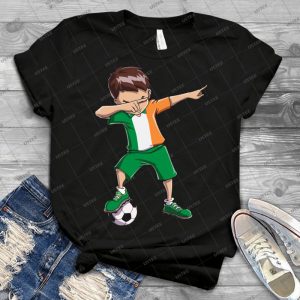 Dabbing Soccer T Shirt For Boys Ireland Irish Football Gifts - Best Unisex Trending Handmade T-shirt Gift Idea For Men T-shirt For Woman