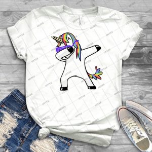 Dabbing Unicorn Shirt Dab Hip Hop Funny Magic 36 - Vintage Men's Shirt Tshirt For Women Classic Handmade Shirt Retro Graphic Tee