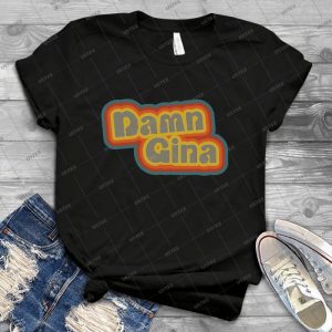 Damn Gina-Text Version - Gift Idea Shirt For Men Tee For Women Classic Retro Vintage Graphic T-Shirt