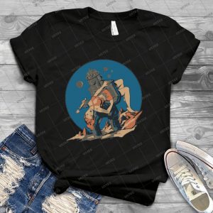 Damsel In Space 3 - Vintage Mens Shirt Tshirt For Women Classic Handmade Shirt Retro Graphic Tee