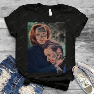 Dana Scully X Dateien Fuchs Mulder 95 - Vintage Mens Shirt Tshirt For Women Classic Handmade Shirt Retro Graphic Tee