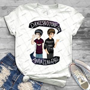Danisnotonfire  Amazingphil 6 - Trending Shirt For Women Vintage Retro Tee For Men Kid's T-Shirt Handmade Shirt