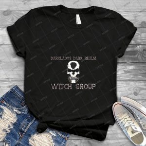 Darkladys Dark Realm Witch Group With White Words - Gift Idea Shirt For Men Tee For Women Classic Retro Vintage Graphic T-Shirt