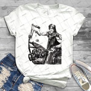 Daryl On His Motorcycle 63 - Trending Shirt For Women Vintage Retro Tee For Men Kid's T-Shirt Handmade Shirt