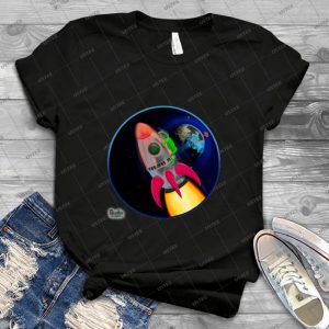 Dat Frog On Rocket T-Shirt Design - Vintage Mens Shirt Tshirt For Women Classic Handmade Shirt Retro Graphic Tee