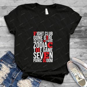 David Fincher - Vintage Mens Shirt Tshirt For Women Classic Handmade Shirt Retro Graphic Tee
