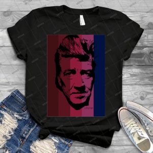 David Lynch In Stripy Background  65 - Gift Idea Shirt For Men Tee For Women Classic Retro Vintage Graphic T-Shirt