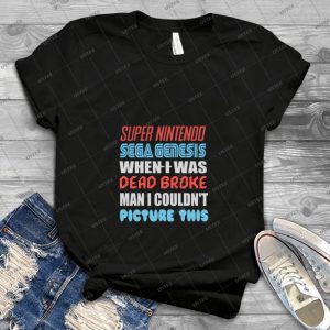 Dead Broke 70 - Vintage Mens Shirt Tshirt For Women Classic Handmade Shirt Retro Graphic Tee