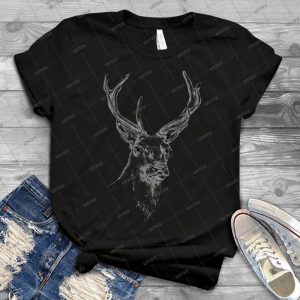 Deer Antlers Stag Head - Best Unisex Trending Handmade T-shirt Gift Idea For Men T-shirt For Woman