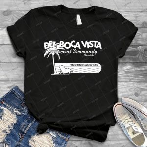 Del Boca Vista - White Print - - Vintage Mens Shirt Tshirt For Women Classic Handmade Shirt Retro Graphic Tee