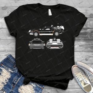 Delorean Dmc Back To The Future - Vintage Mens Shirt Tshirt For Women Classic Handmade Shirt Retro Graphic Tee