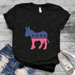 Demokrat Esel - Vintage Mens Shirt Tshirt For Women Classic Handmade Shirt Retro Graphic Tee