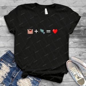 Derp + Fish = Heart - White - - Gift Idea Shirt For Men Tee For Women Classic Retro Vintage Graphic T-Shirt