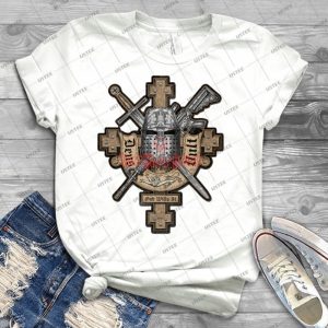 Deus Vult - Vintage Men's Shirt Tshirt For Women Classic Handmade Shirt Retro Graphic Tee